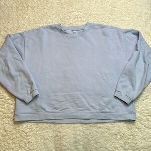 Madewell (re)Sourced Cotten Swing Crewneck in Baby Blue in Size Large